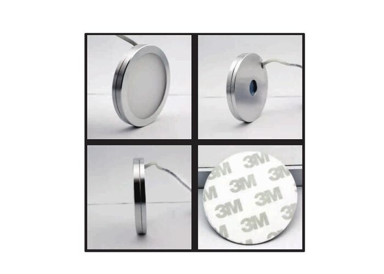 Circular Shape Furniture Cabinet Lighting , Magnet Surface Mounted LED Cabinet Lighting