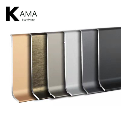 1.5mm Thick Aluminum Skirting Board 100mm Height Wall Protector Base